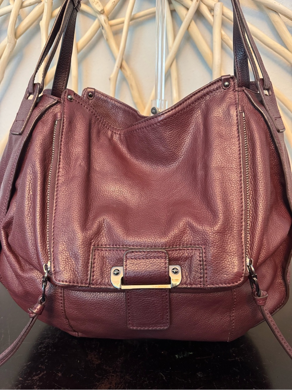 Kooba Women's Leather Shoulder Bag in Burgundy